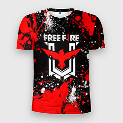 Мужская спорт-футболка Free Fire: Брызги и капли красок