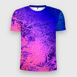 Мужская спорт-футболка Абстрактный пурпурно-синий