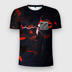 Мужская спорт-футболка DOTA 2 3D плиты и молния