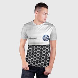 Футболка спортивная мужская Volkswagen Стальная решетка, цвет: 3D-принт — фото 2