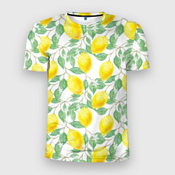 Мужская спорт-футболка Лимоны 3d