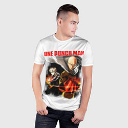 Футболка спортивная мужская Сайтама и Генос One Punch-Man, цвет: 3D-принт — фото 2