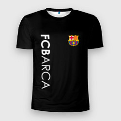 Мужская спорт-футболка FC BARCA BLACK STYLE