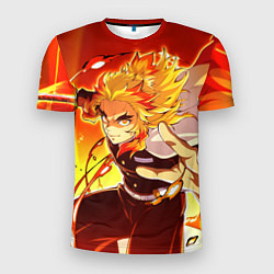 Мужская спорт-футболка Ренгоку Кёджуро, Клинок рассекающий демонов