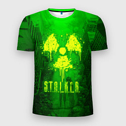 Мужская спорт-футболка STALKER LOGO RADIATOIN NEON TOXIC