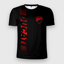 Мужская спорт-футболка DUCATI BLACK RED LINE