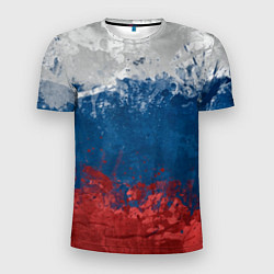 Мужская спорт-футболка Россия Абстракция Russia Abstraction