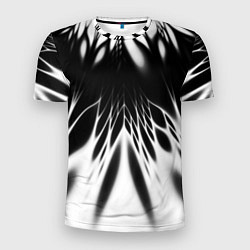 Мужская спорт-футболка Белый и черный - коллекция Лучи - Хуф и Ся