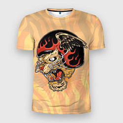 Мужская спорт-футболка Тигр байкер