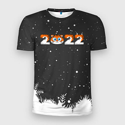 Мужская спорт-футболка Новый год 2022 - надпись 2022