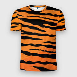 Мужская спорт-футболка Шкура тигра вектор