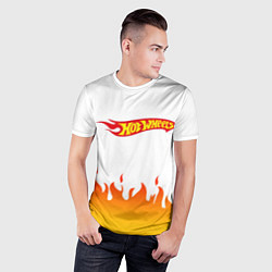 Футболка спортивная мужская Hot Wheels Logo Fire, цвет: 3D-принт — фото 2