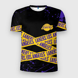 Мужская спорт-футболка LAKERS LOGO БРЫЗГИ КРАСОК