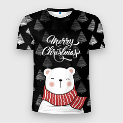 Футболка спортивная мужская MERRY CHRISTMAS BEARS, цвет: 3D-принт