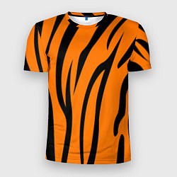 Мужская спорт-футболка Текстура тиграtiger