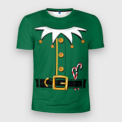 Мужская спорт-футболка Christmas Elf Outfit