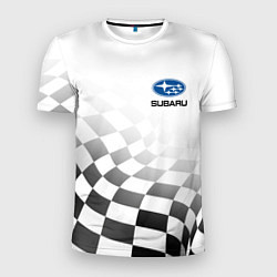 Мужская спорт-футболка Subaru, Субару Спорт, Финишный флаг