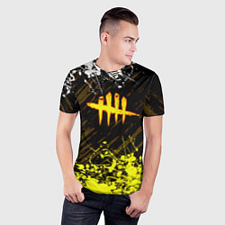 Футболка спортивная мужская Dead by Daylight Неон, цвет: 3D-принт — фото 2
