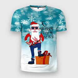 Мужская спорт-футболка Hipster Santa 2022