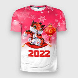 Футболка спортивная мужская Китайский тигр 2022 Новый год, цвет: 3D-принт