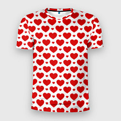 Мужская спорт-футболка Сердечки - любовь