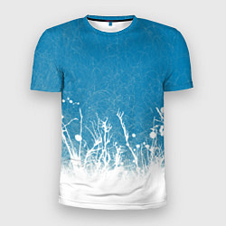 Мужская спорт-футболка Коллекция Зимняя сказка Снег Абстракция S-1
