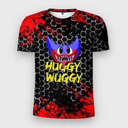 Футболка спортивная мужская Huggy Wuggy соты, цвет: 3D-принт