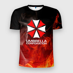 Футболка спортивная мужская Umbrella Corporation пламя, цвет: 3D-принт