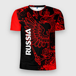 Мужская спорт-футболка Russia Герб страны