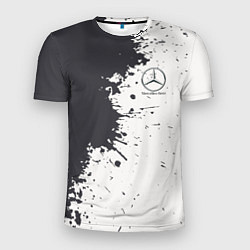 Футболка спортивная мужская Mercedes-Benz Клякса, цвет: 3D-принт