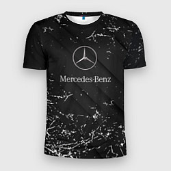 Мужская спорт-футболка Mercedes-Benz штрихи black