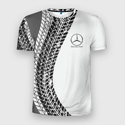 Футболка спортивная мужская Mercedes-Benz дрифт, цвет: 3D-принт