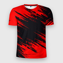 Мужская спорт-футболка Красная краска брызги