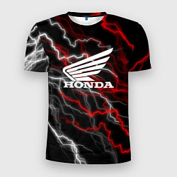Футболка спортивная мужская Honda Разряд молнии, цвет: 3D-принт