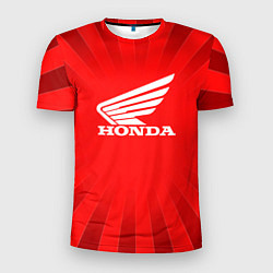 Футболка спортивная мужская Honda красные линии, цвет: 3D-принт