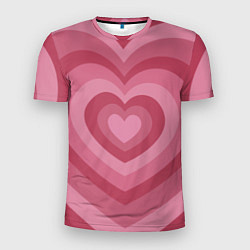 Футболка спортивная мужская Сердца LOVE, цвет: 3D-принт