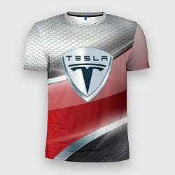 Футболка спортивная мужская Tesla - Logo Style, цвет: 3D-принт