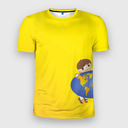 Футболка спортивная мужская Мальчик из советского Атласа Мир, цвет: 3D-принт