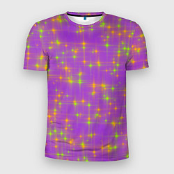 Мужская спорт-футболка Космос, лиловое звёздное небо