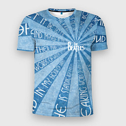 Мужская спорт-футболка Beatles - голубой