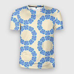Мужская спорт-футболка Круговой орнамент из цветка