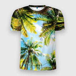 Мужская спорт-футболка Пальмы под солнцем