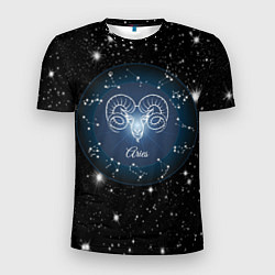 Мужская спорт-футболка Овен Aries по гороскопу 3D