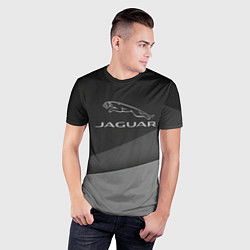 Футболка спортивная мужская JAGUR оттенки серого, цвет: 3D-принт — фото 2