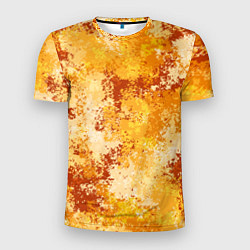Мужская спорт-футболка Спортивный камуфляж Пикси - Апельсин