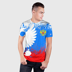 Футболка спортивная мужская Я русский герб, цвет: 3D-принт — фото 2