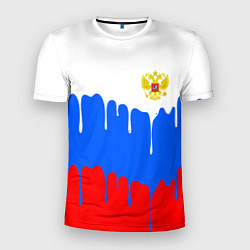 Футболка спортивная мужская Флаг герб russia, цвет: 3D-принт