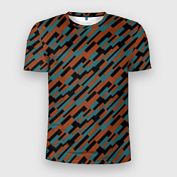 Мужская спорт-футболка Разноцветные прямоугольники абстракция