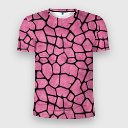 Мужская спорт-футболка Шерсть розового жирафа