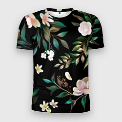 Мужская спорт-футболка Цветы Полуночный Сад